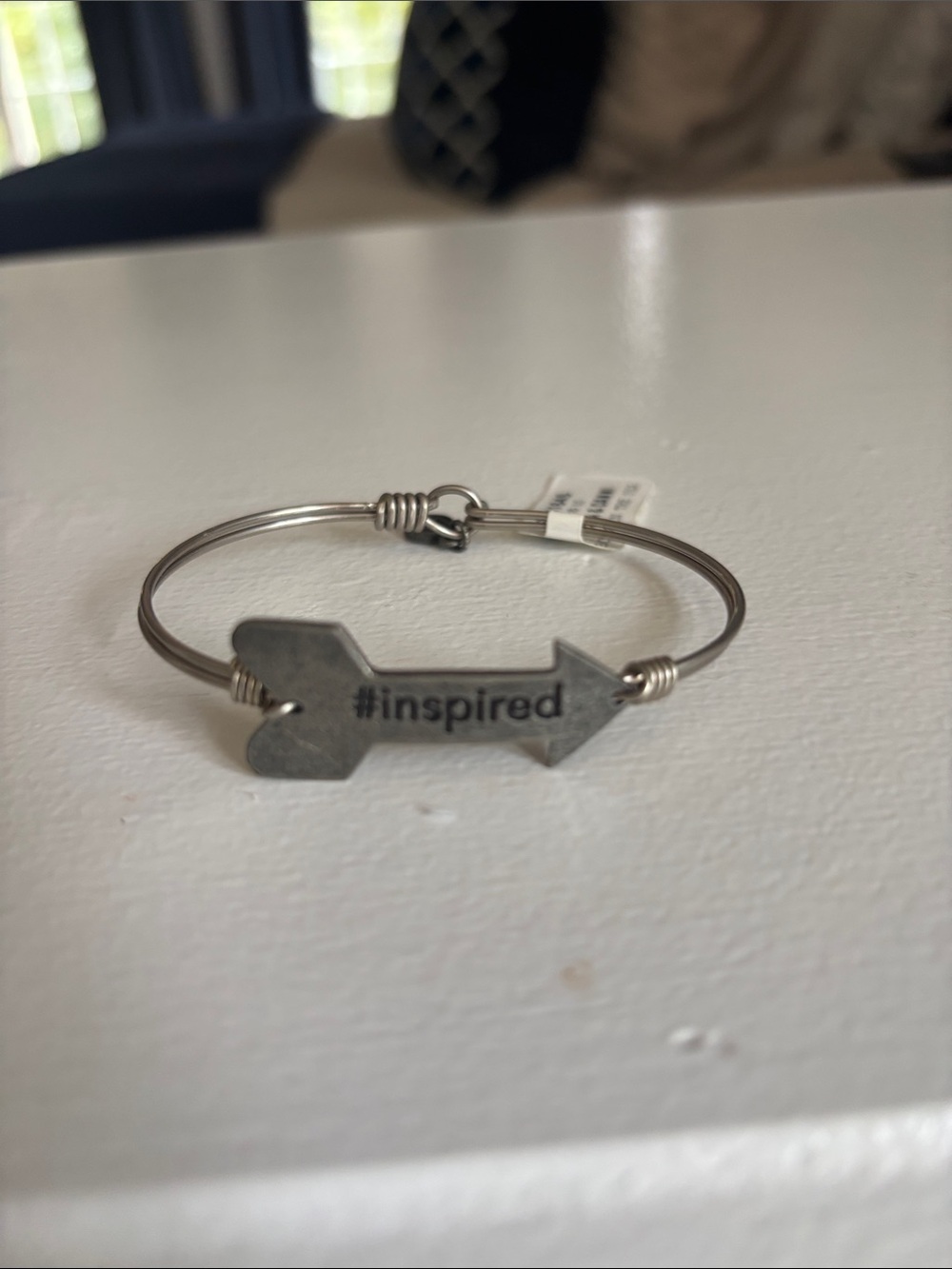 Luca + Danni Arrow #inspired Silver bangle bracelet
